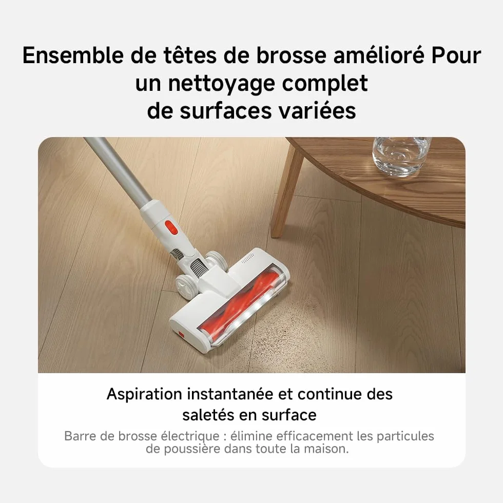 XIAOMI G20 Lite Aspirateur Balai sans Fil, Puissance 18 kPa, Jusqu'à 40 Min d'Autonomie, Détection Poussière Lumière Blanche, Vidage en 1 Clic, Brosse 2-en-1, Nettoyage Canapé & Clavier