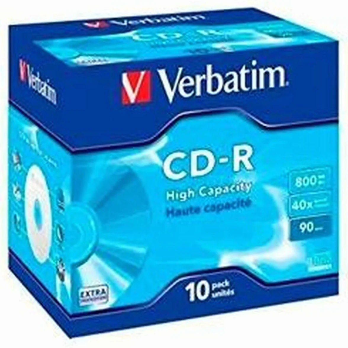 Verbatim CD-R 90 min 40X 800 MB Extra Protection Jewel Case 10 sztuk