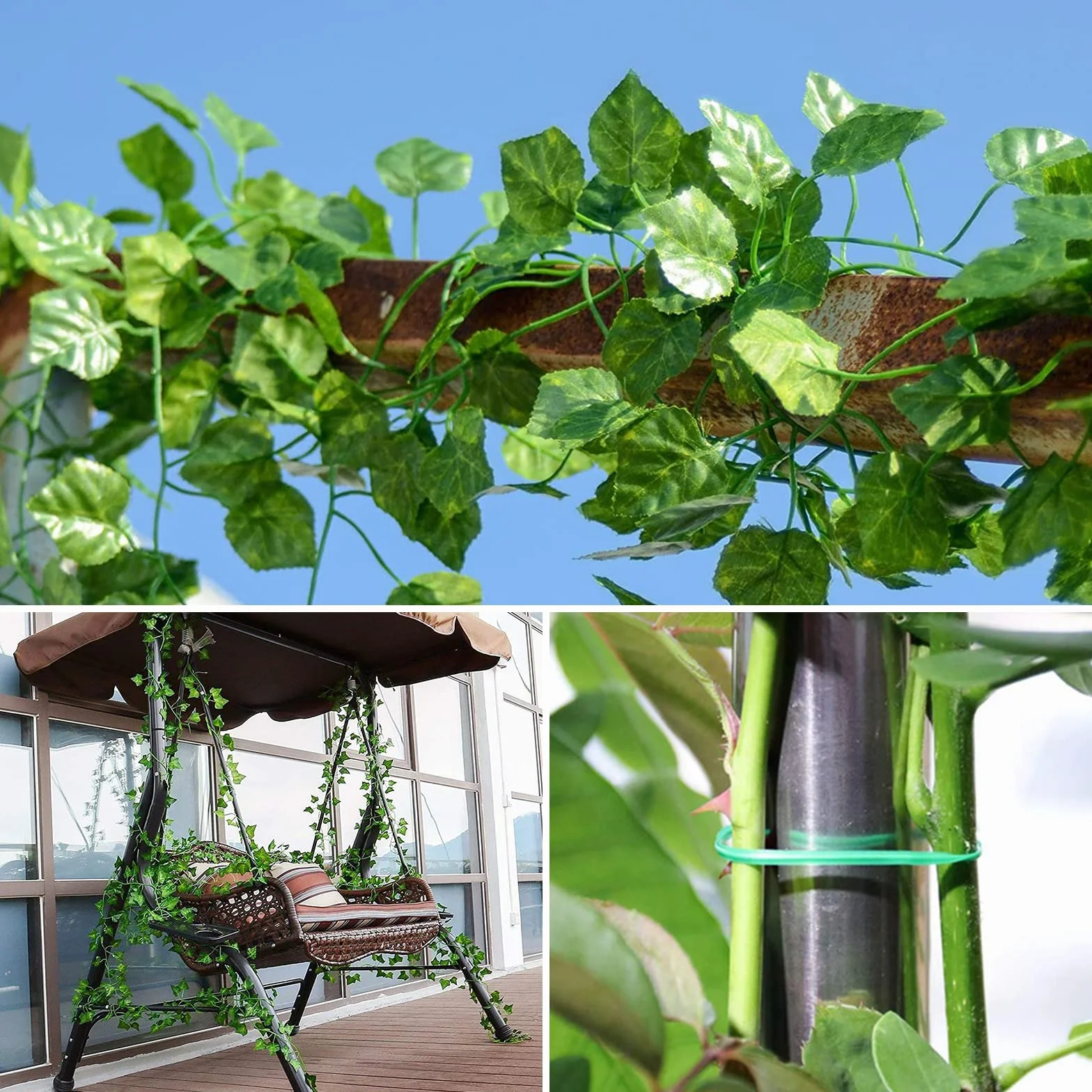 Noa Home Deco Lierre Artificiel 12 Pièces Plante Artificielle Exterieur Interieur Fausse Plante Tombante Décoration