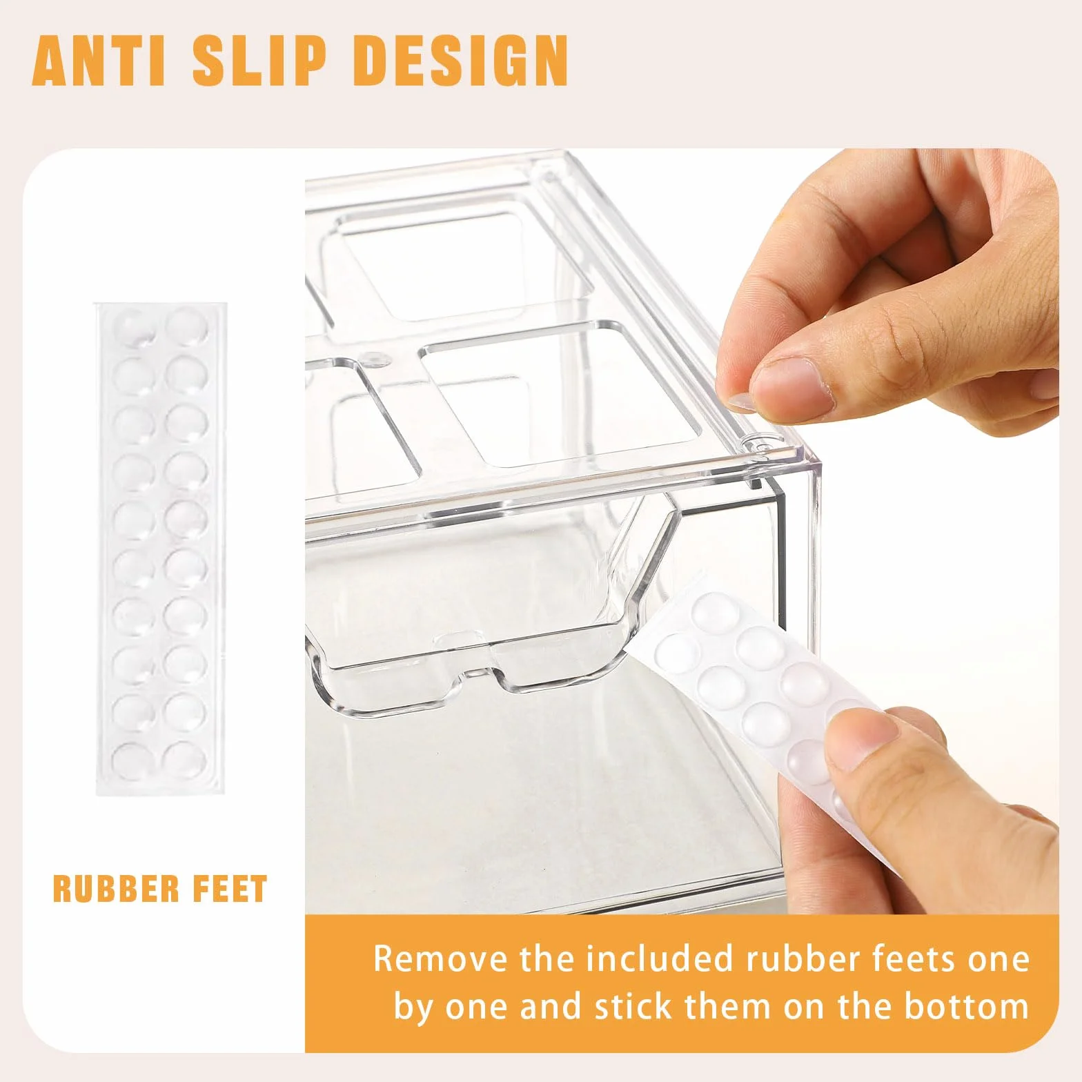 Lot de 4 Empilables Rangement Tiroir Organisateur Tiroir Salle de Bain en Acrylique Transparent Rangement Coiffeuse Organisateur,Idéal Pour La Organisateur Maquillage