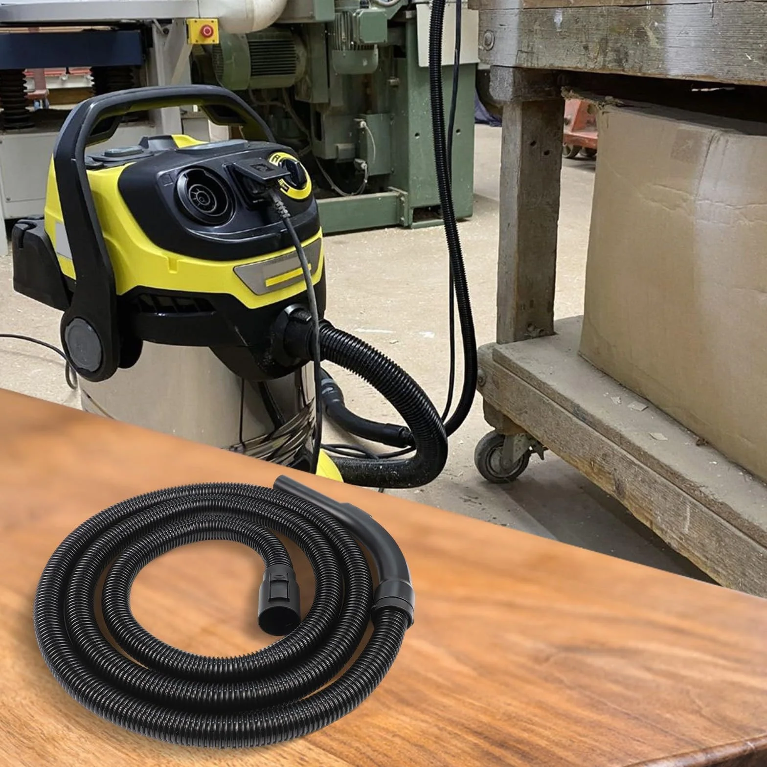 Accessoire de tuyau d'aspirateur flexible pour Karcher NT20 30 WD1 WD2 WD3 WD4 WD5 WD6 WD 6 P Premium, conçu avec des connecteurs pivotants pour éviter les enchevêtrements et améliorer la facilité
