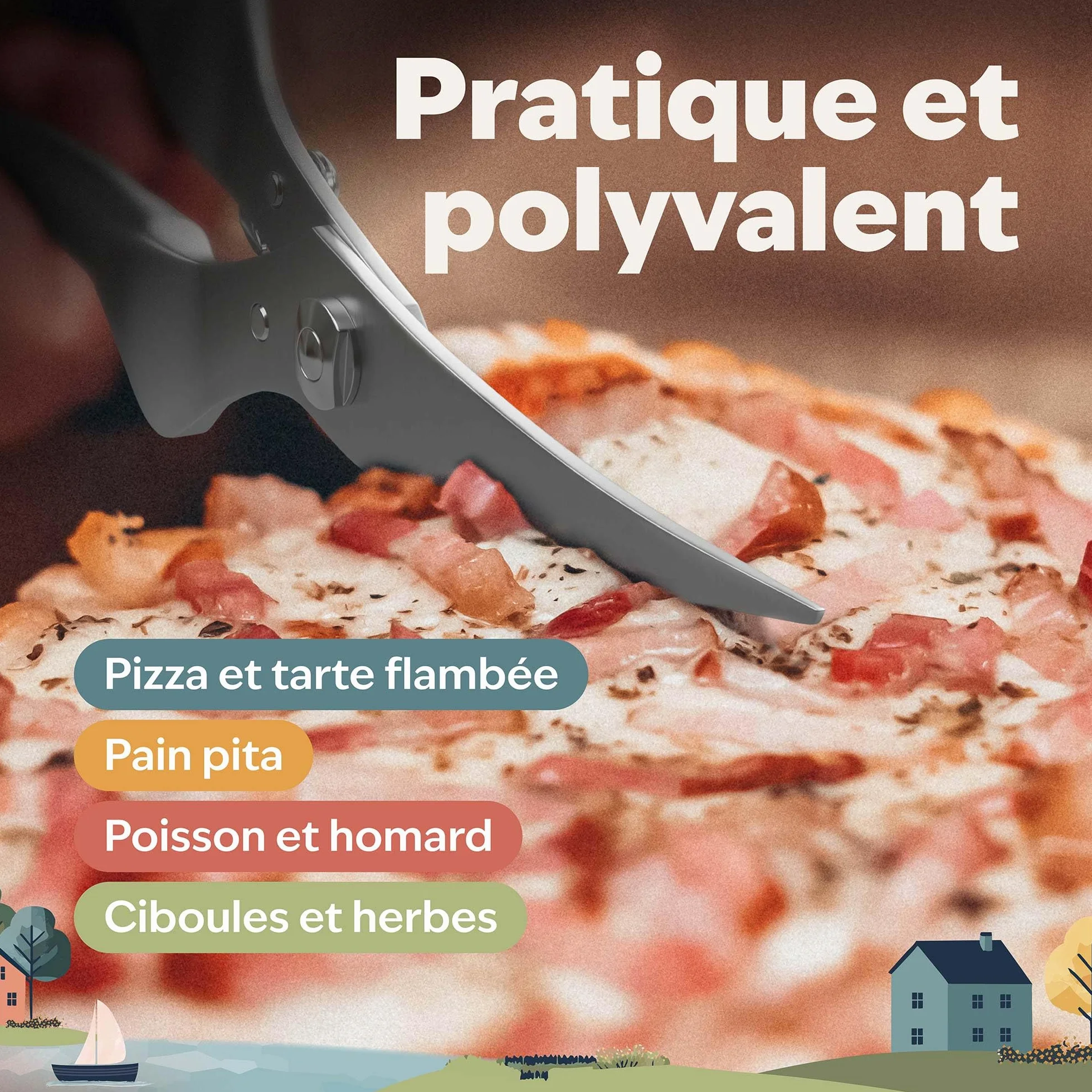 Ciseaux à Volaille en Acier Inoxydable Premium Ciseaux de Cuisine pour Poulet Oie Canard
