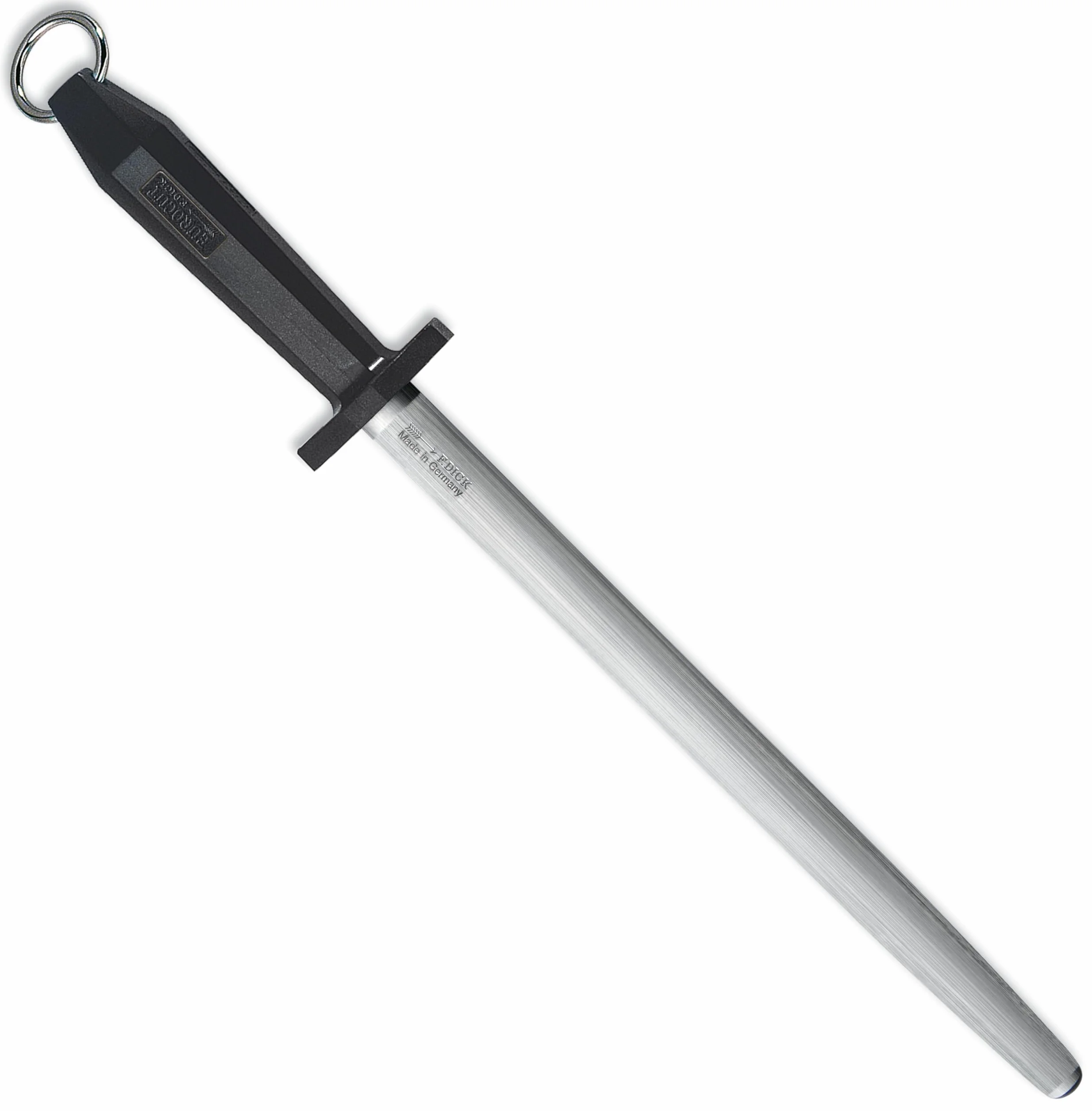 Fusil à aiguiser ovale standard 30 cm – Épais Eurocut, Noir