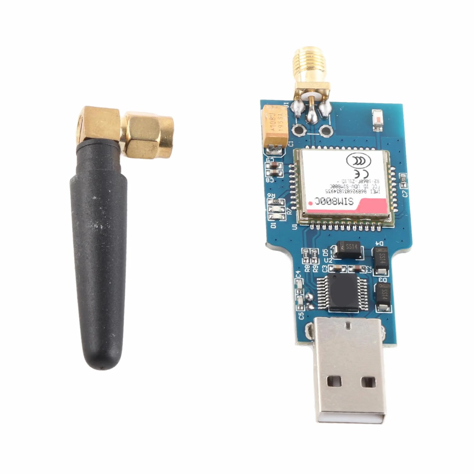 Module SIM800C USB vers GSM pour Données Vocales SMS GPRS TTS