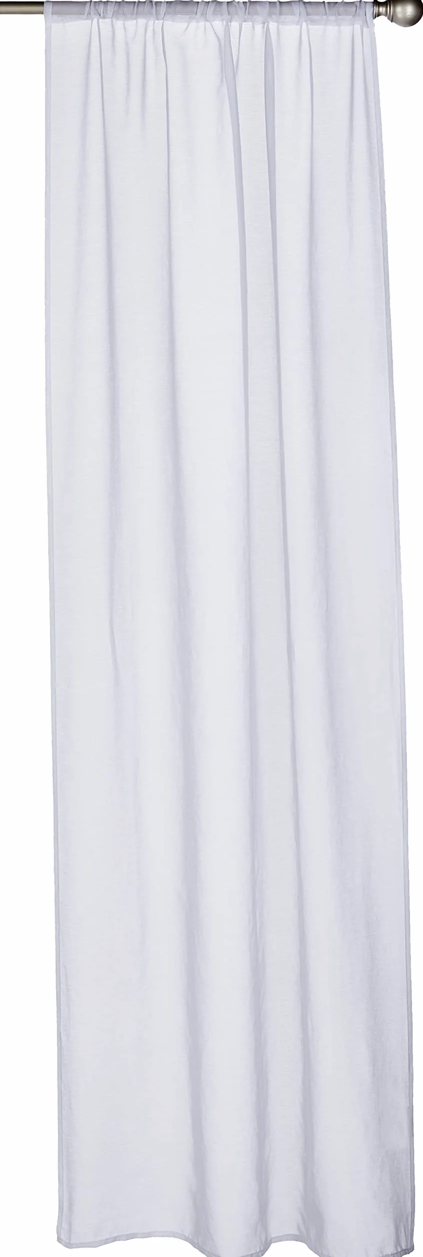 Soleil d'ocre Dolly Voile Porte Fenêtre Polyester Blanc 90x200 cm