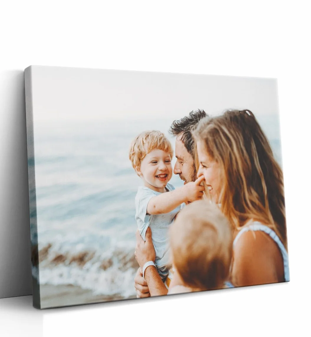 Galerie d'Art AKINDA - Photo sur toile personnalisée 90 x 60 cm - Idée Cadeau Saint-Valentin - Fête des Mères - Cadeau d'Anniversaire - Pensée pour Elle Anniversaire - 100% Fabriqué en Italie