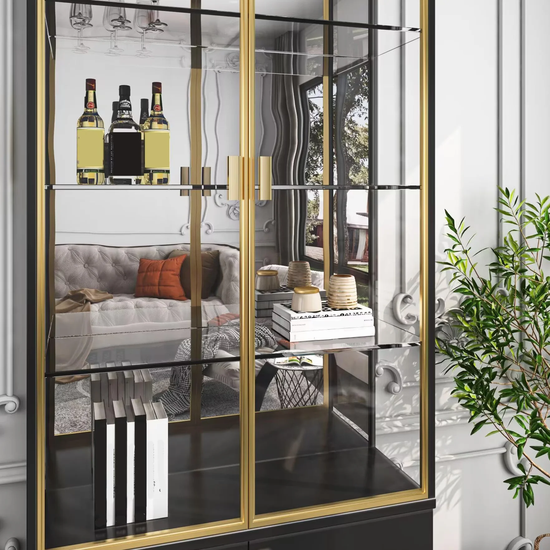 Yenhome Film Miroir Adhésif 40×300cm Autocollant Vinyle Argenté Décoratif Cuisine Salle de Bain