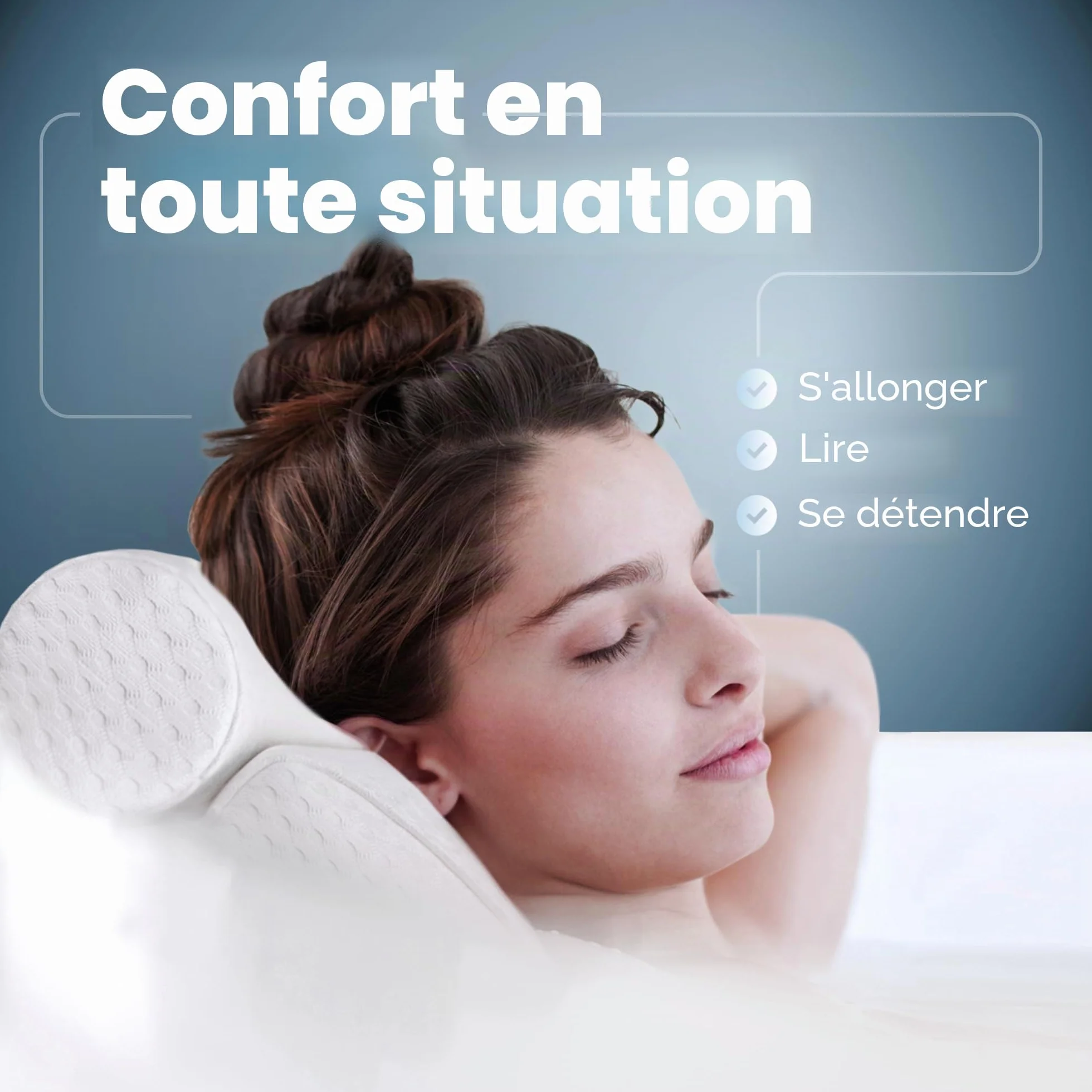 Coussin Baignoire • Coussin de bain Ergonomique & décontractant pour les muscles Premium • Oreiller de Bain • Nouvelle mousse spéciale 5D • Design Allemand • Oreiller bain avec Technologie 5D Air Mesh