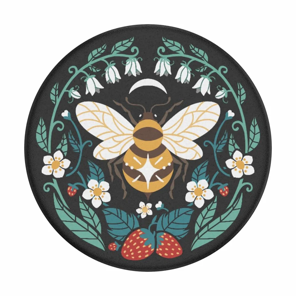 PopSockets PopGrip - Rozkładany uchwyt i podstawka do telefonów oraz tabletów z wymiennymi krążkami PopTops - Bee Boho
