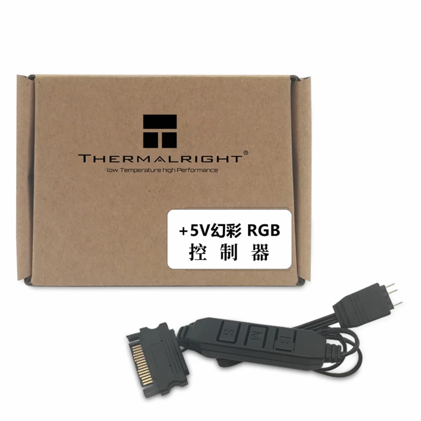 Thermalright Sterowanie wentylatorem komputera A-RGB 5 V, oświetlenie 3-pinowe, interfejs PC, zasilanie SATA