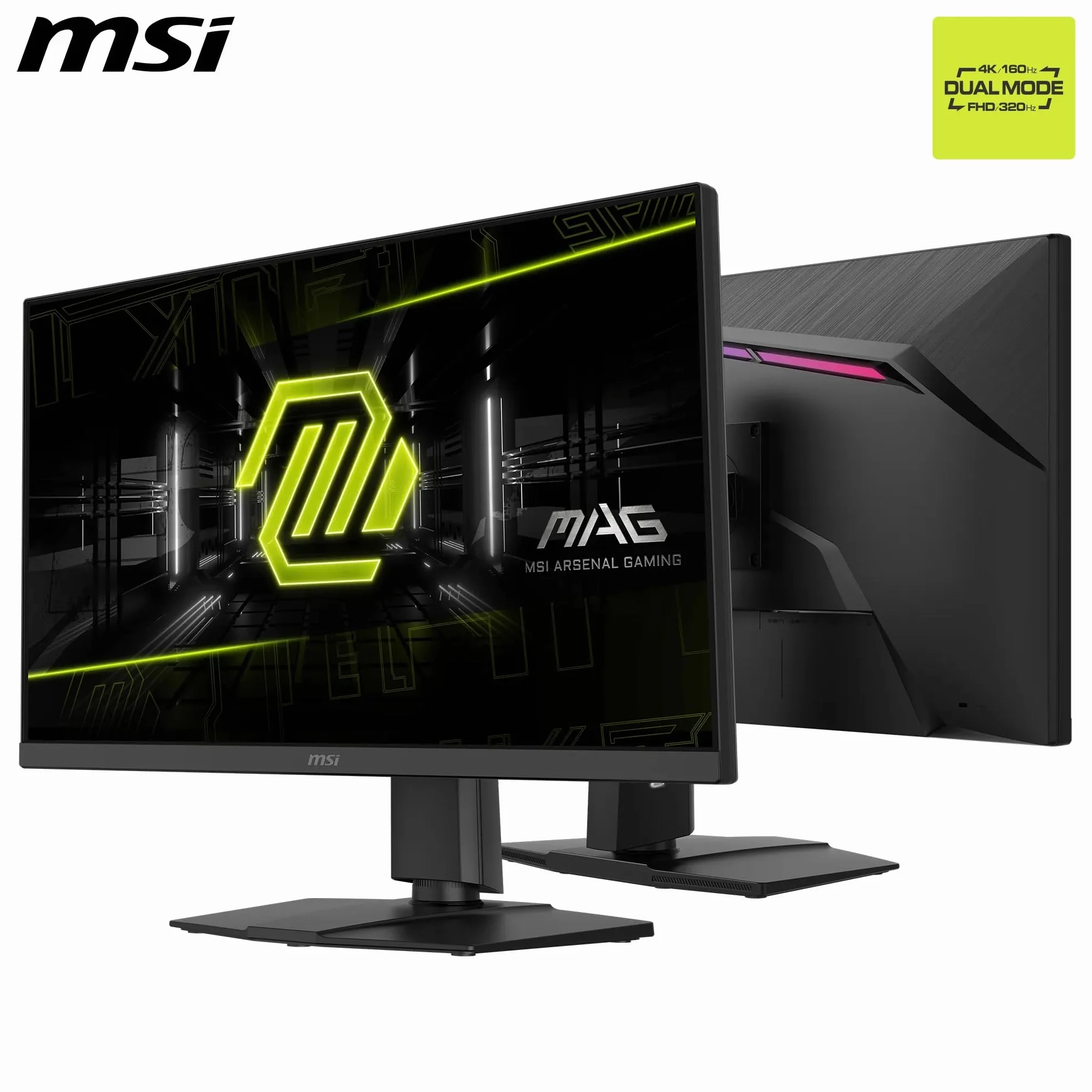 MSI MAG 272URDF E16 Gaming Display 27'' UHD - Szybki panel IPS 3840 x 2160, 0,5 ms, DisplayHDR 400, AI Vision, tryb podwójny, HDMI 2.1, DP 1.4a, nachylenie i regulacja wysokości, czarny