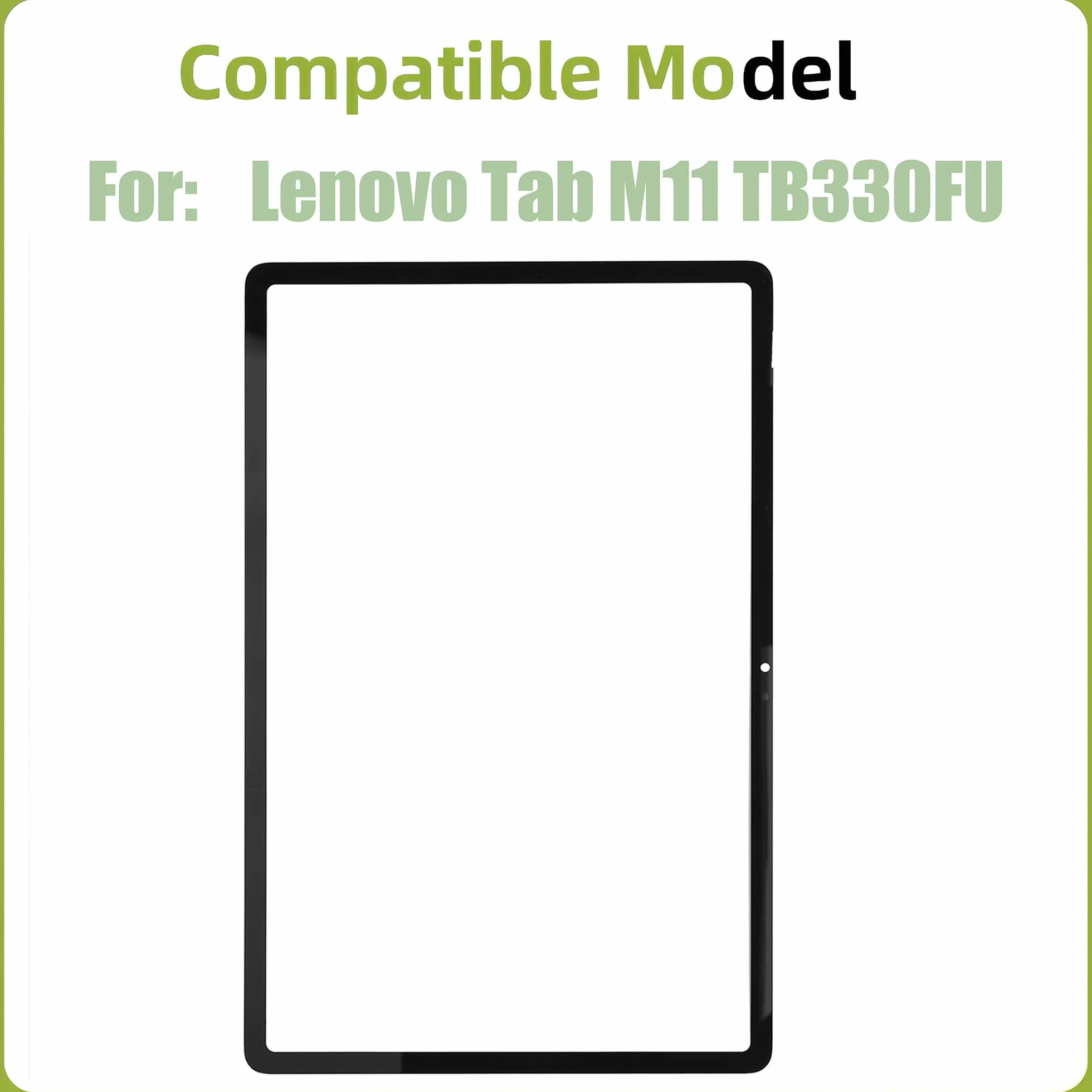 do Lenovo Tab M11 TB330FU Zestaw naprawczy przedniego szkła wyświetlacza [z klejem OCA] [bez ekranu LCD] 11,0 cali z zestawem narzędzi