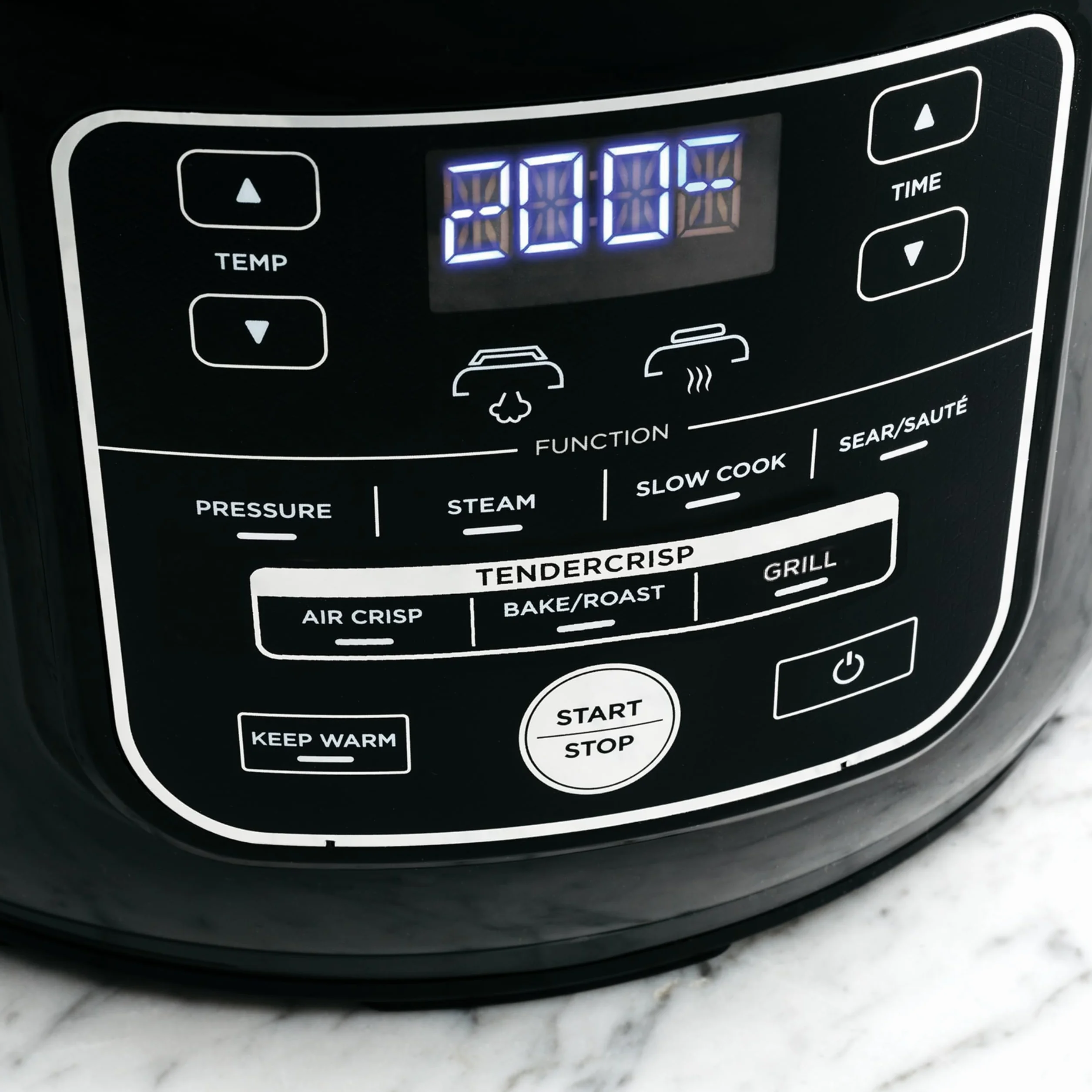 Ninja Multicuiseur Foodi, Air Fryer, 7-en-1, 6L, 7 fonctions de cuisson, Autocuiseur Multifonction, Cuisson sous pression, Friture à l'air, Cuisson lente, Gril et plus, Acier brossé et Noir, OP300EU
