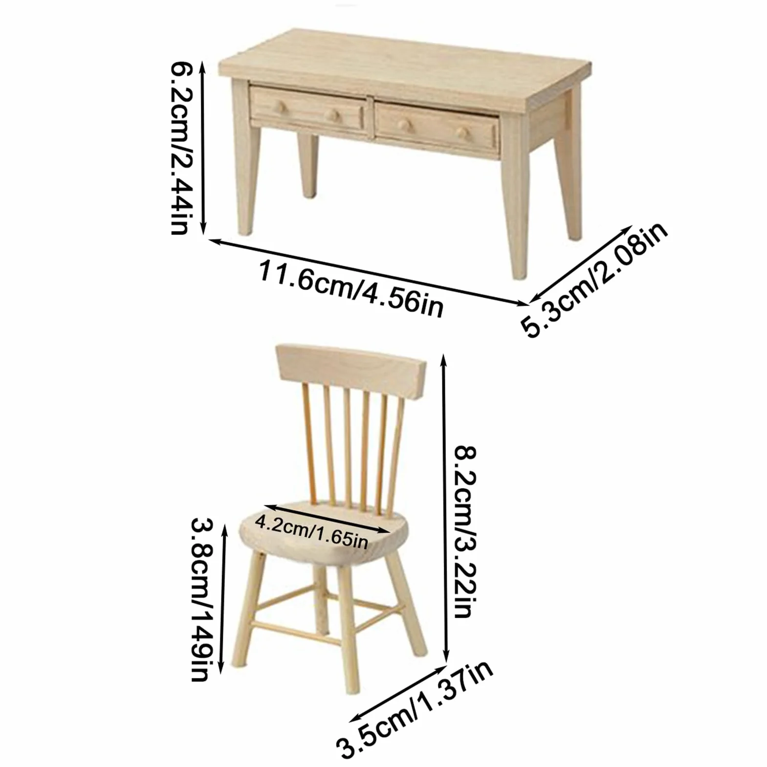 Mobilier De Maison De Set de Table et Chaises Miniatures Échelle 1/12 pour Maisons de Féériques Collectionneurs