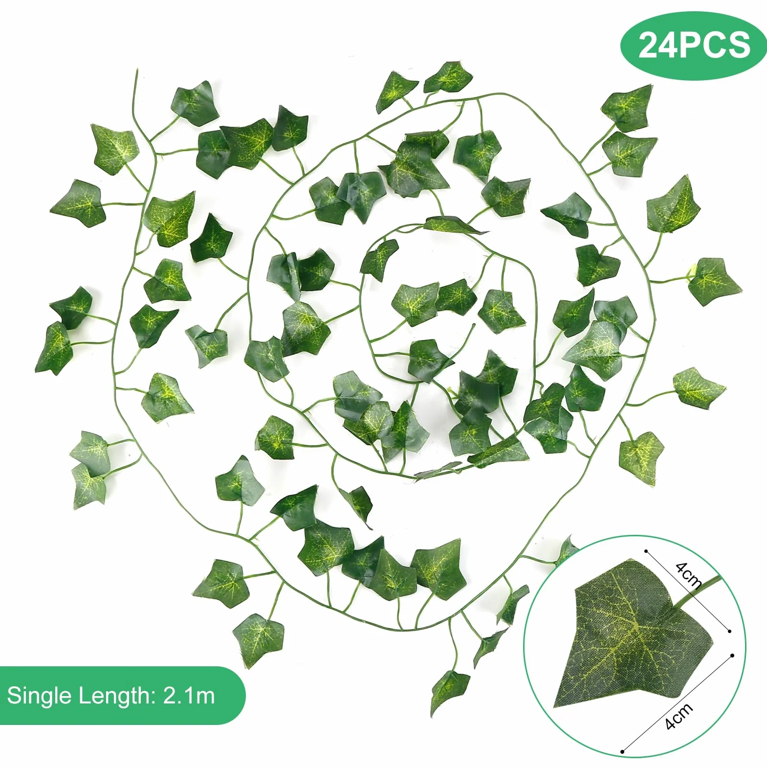 DazSpirit Lierre Guirlande Plantes Artificielles 50.4m Extérieur Décoration Mariage Fête