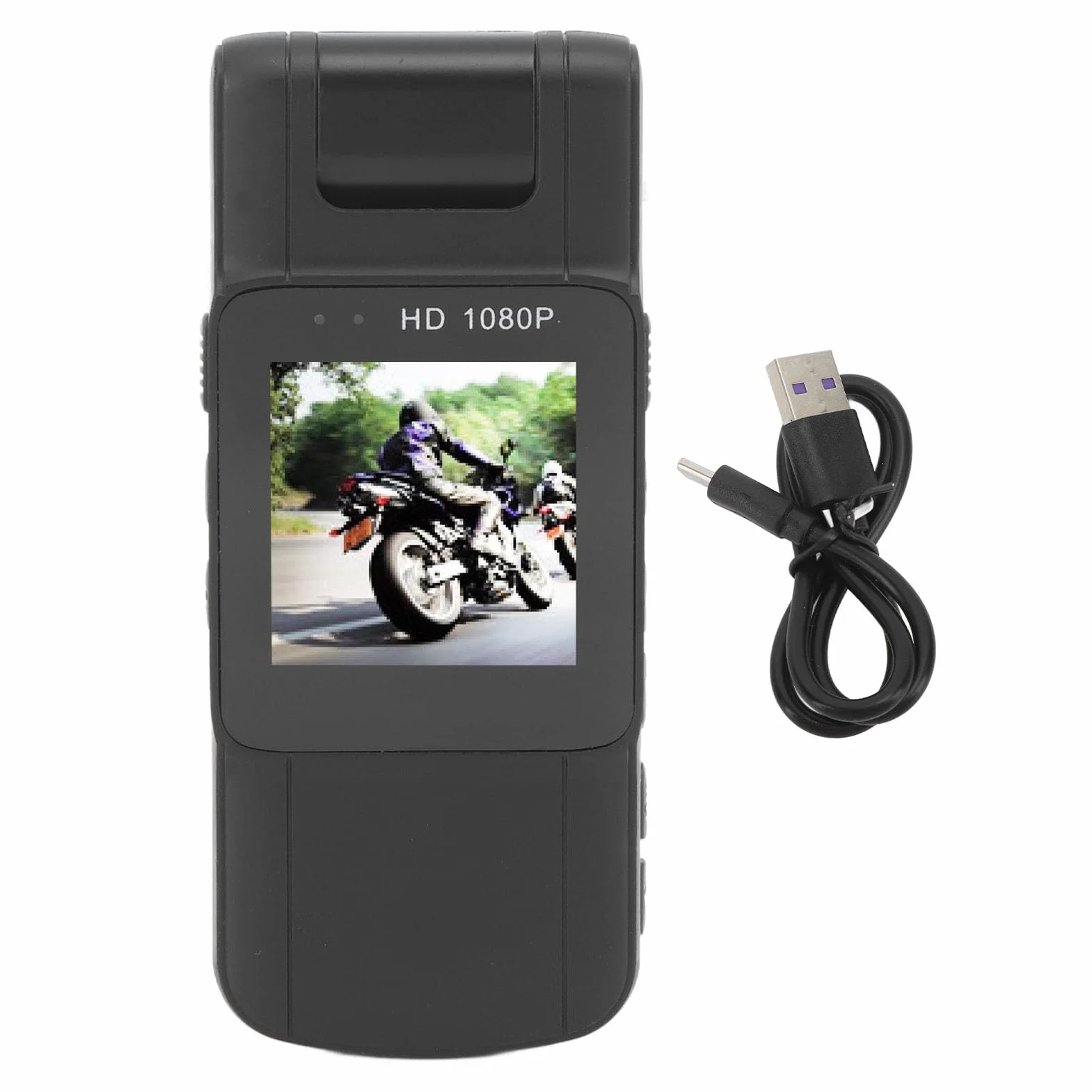 Kamera Na Korpus 1080P - Bateria 1000 MAh, Kieszonkowa Z Obracanym Obiektywem o 180° i Ekranem OLED Do Odtwarzania, Policyjna Z Dźwiękiem Do Chodzenia