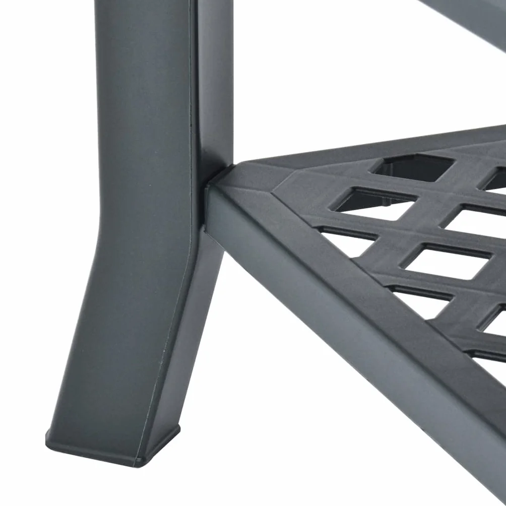 vidaXL Table Basse Table d'Appoint avec Une Etagère Table de Salon Bout de Canapé Table de Canapé Maison Intérieur Vert 90x60x46 cm Plastique