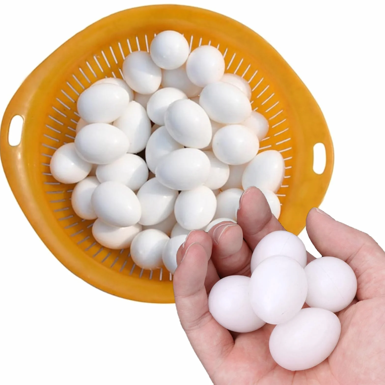 Faux Œufs de Pigeon Solides, 3.8 cm, 50 Pcs pour Peindre ou Couvrir