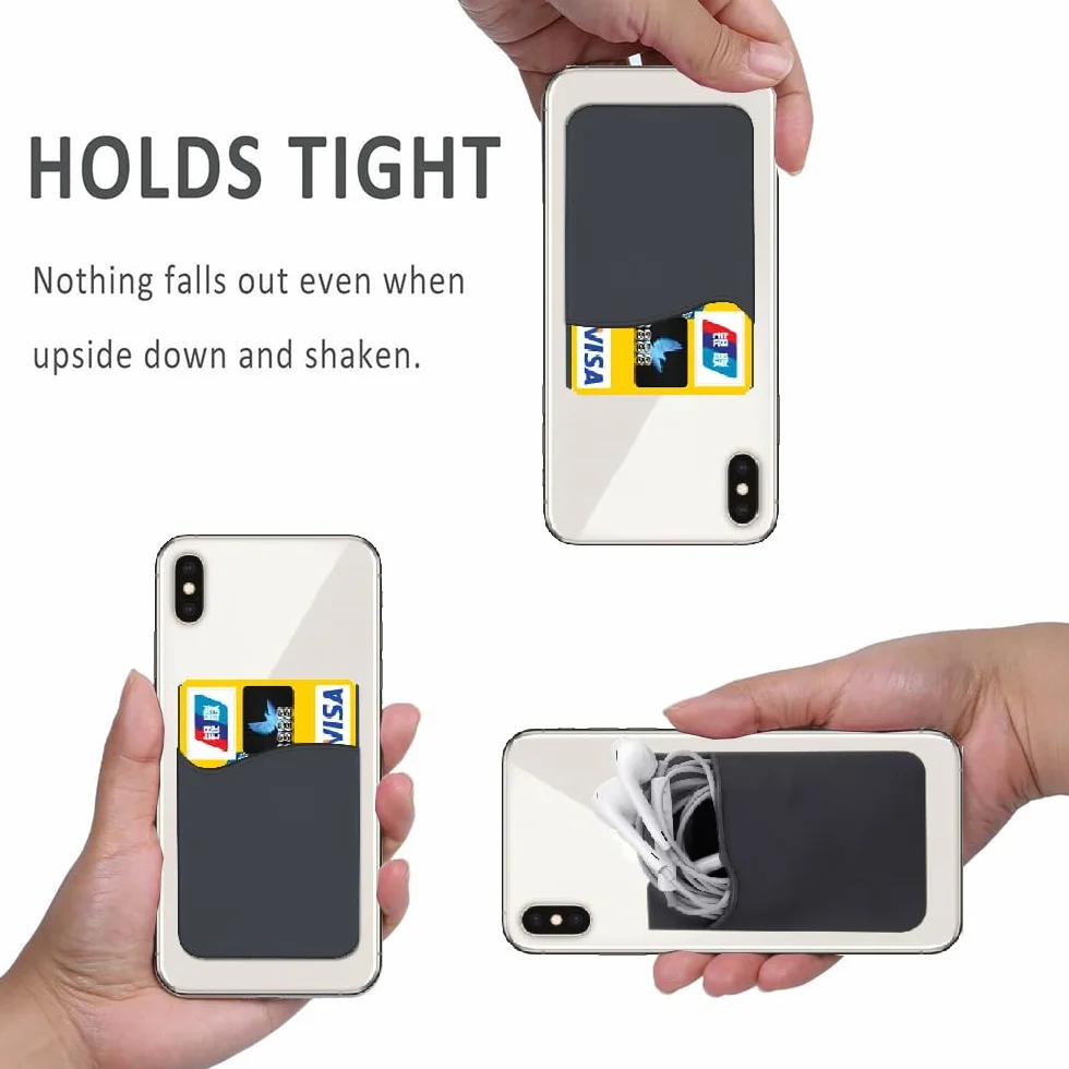 FYISWHO Uniwersalny uchwyt na karty na telefon komórkowy, etui na karty do asus zenfone 10 9 8 8z, silikon etui na karty kredytowe do zs630kl zs620kl ze620kl ze554kl zc520kl zc554kl ze520kl zc520tl