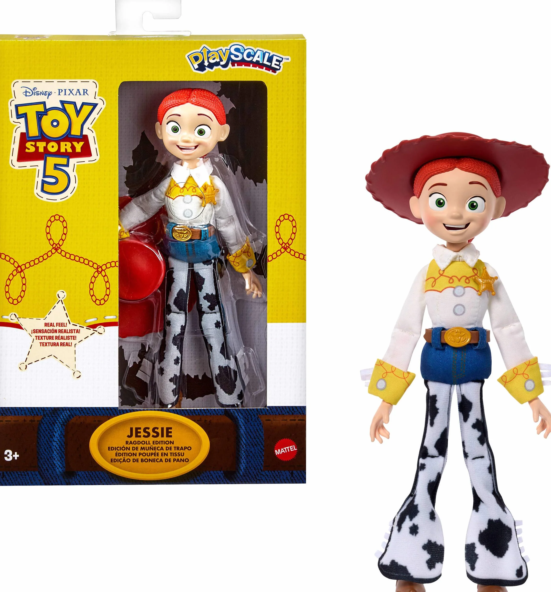 Mattel Disney Pixar Toy Story 5 Jessie Poupée de chiffon 17,8 cm Cowgirl rousse Figurine à collectionner souple
