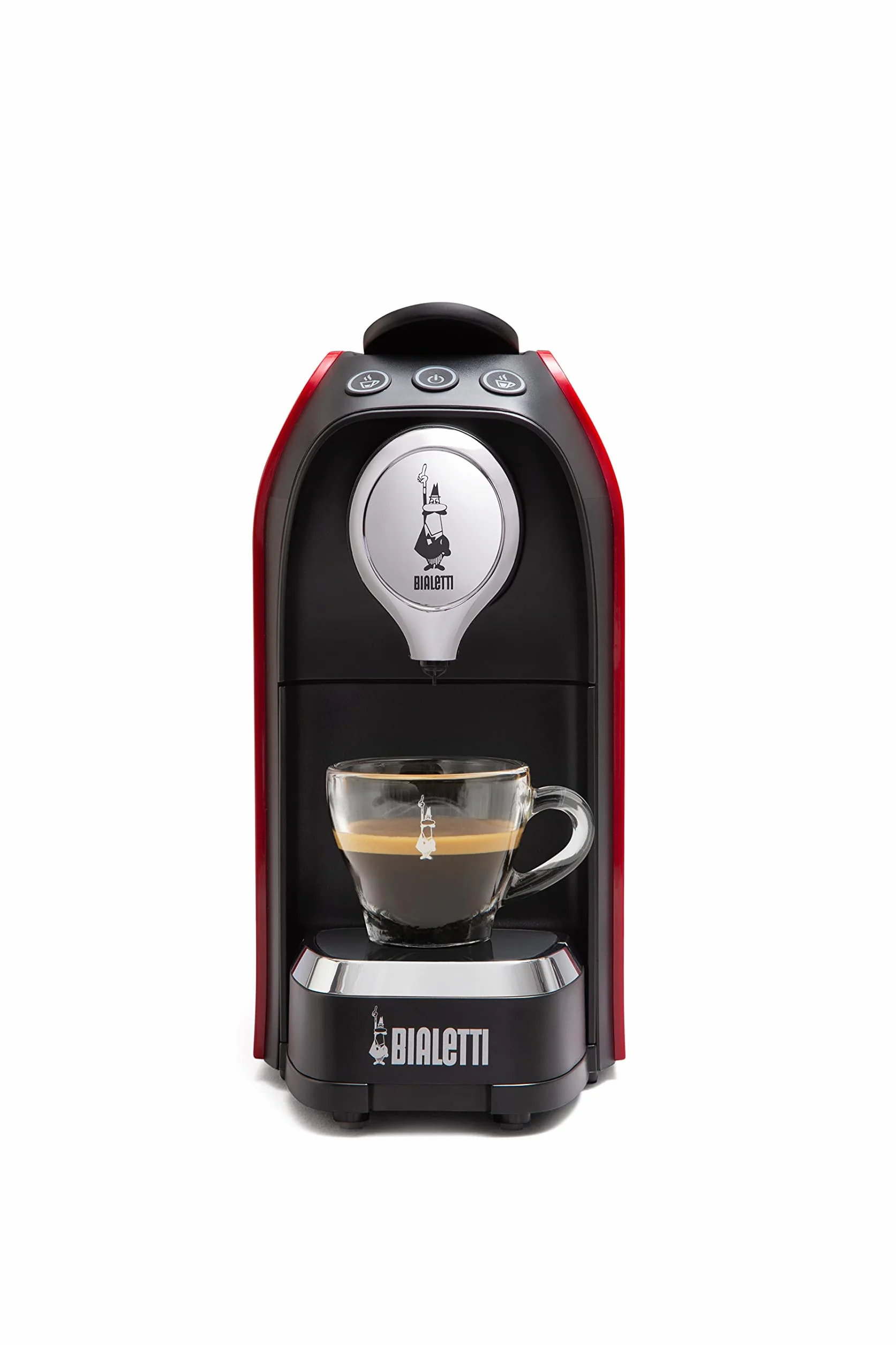 Bialetti Super, Machine à café expresso pour Gélules en aluminium, 1200W, Rouge