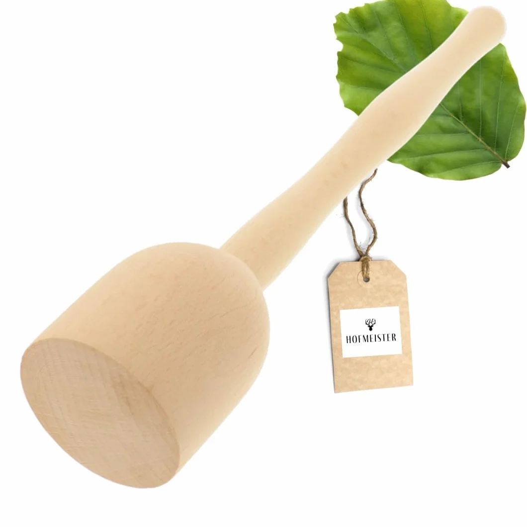 HOFMEISTER Pilon à pommes de terre 30 cm, en bois de hêtre, antibactérien, résistant à la chaleur