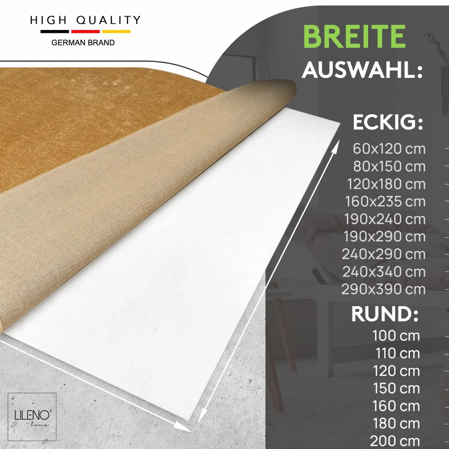Tapis Antidérapant LILENO HOME 80 x 150 cm Non-Tissé Fin Découpable Universel