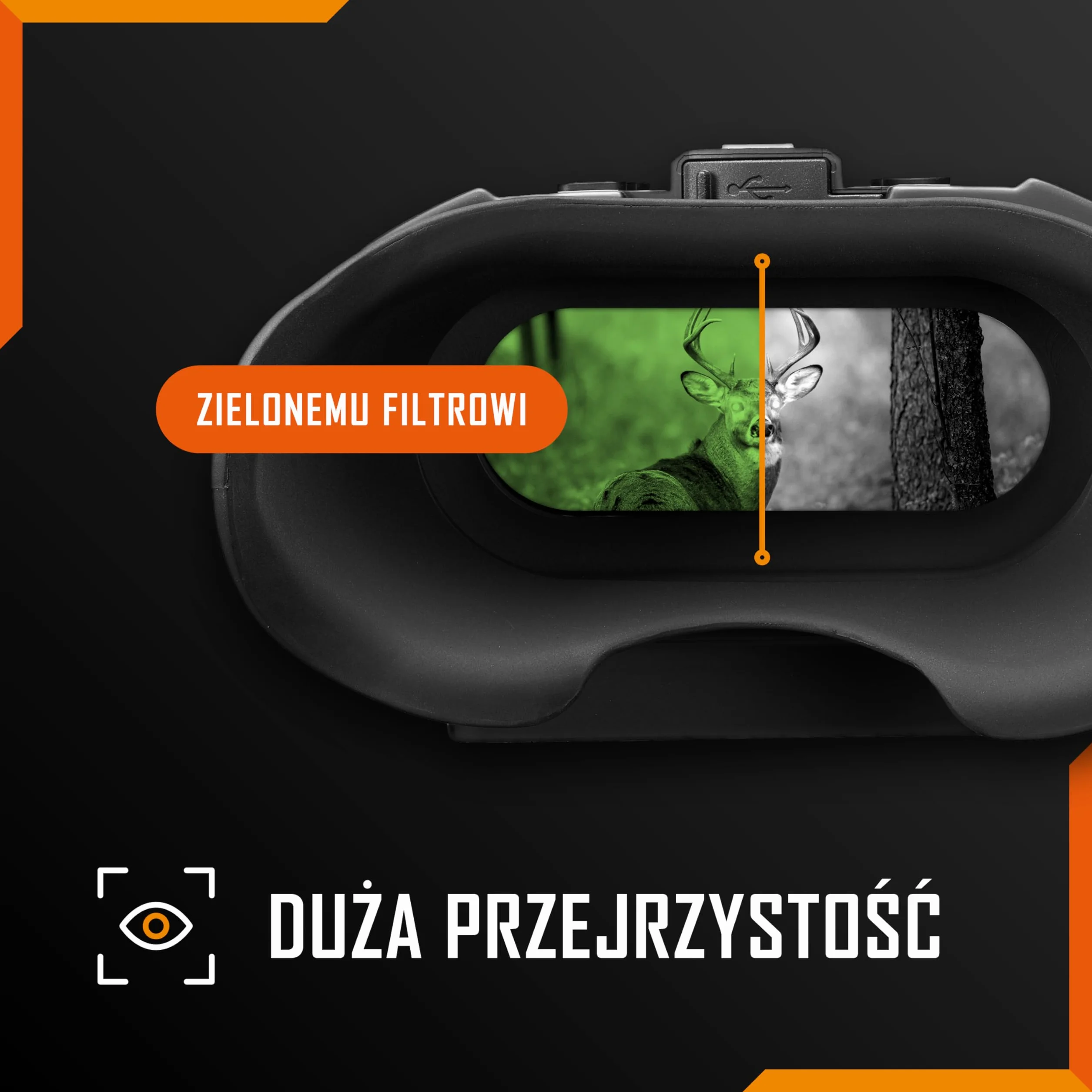 Nightfox Swift 2 Pro Gogle noktowizyjne | Mocowane na głowie | Powiększenie 1x | HD 1080P | Ładowanie przez USB | Cyfrowe lornetki noktowizyjne na podczerwień