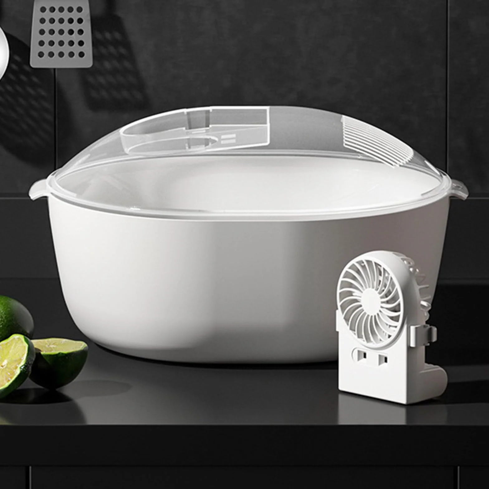 Plateau de Décongélation pour Viande Congelée, Décongélation Rapide et Sûre, Grande Boîte de Décongélation UV avec Panier D'égouttage, Minuterie de 15 à 30 Minutes