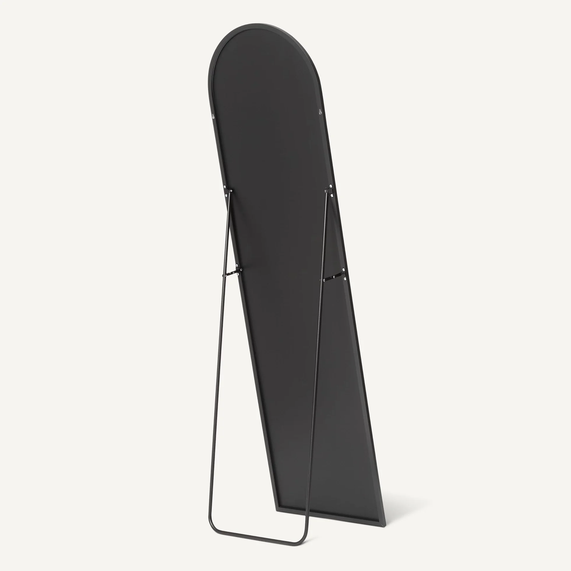 Amazon Basics Miroir Arche Pleine Longueur 149,9cm x 40,6cm, Fixation Murale, Noir