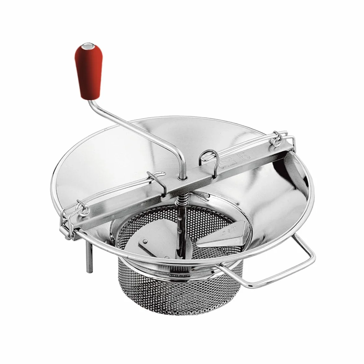 Louis Tellier Moulin Étamé Professionnel N°5 Sans Grille | Moulin professionnel à double écrasement 5 kg purées soupes compotes 1 minute
