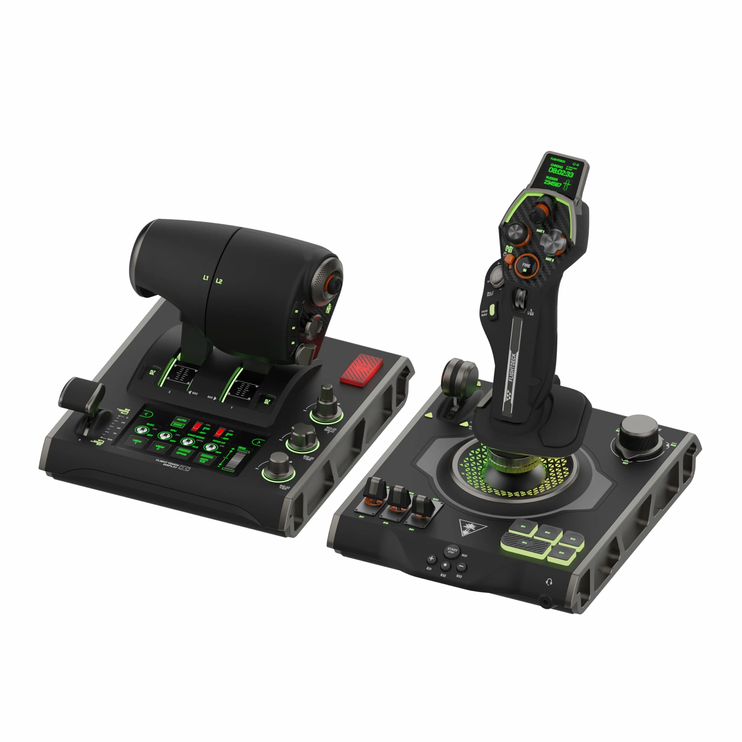 Turtle Beach VelocityOne Flightdeck Joystick HOTAS avec Écran Tactile HUD pour Windows 10 & 11