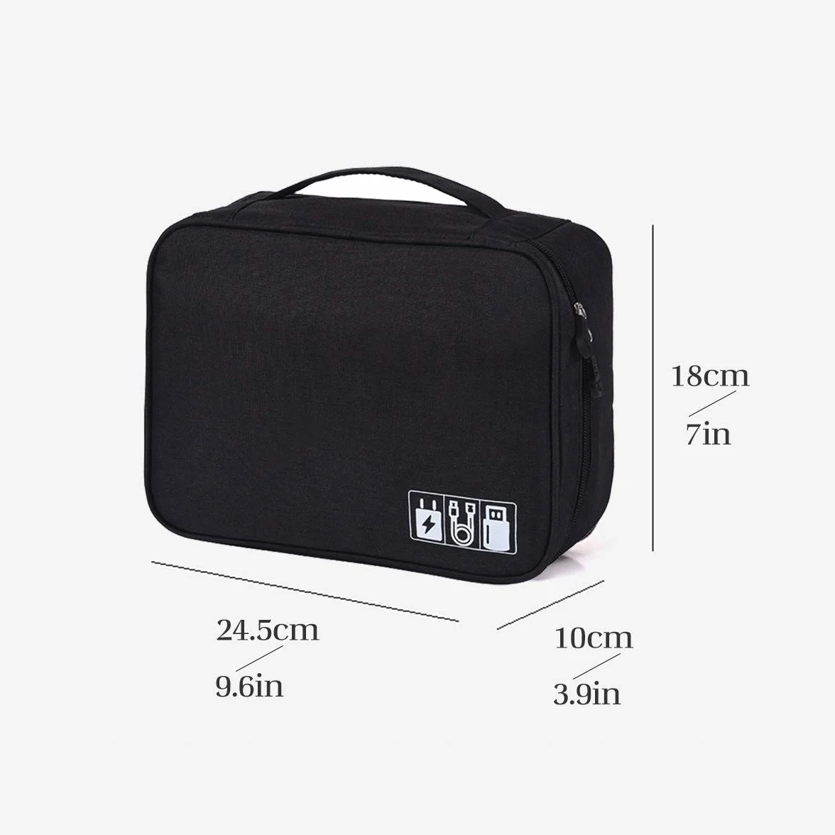 OrgaWise Etui Na Kable Torba Organizer Na Kable i Akcesoria Organizer Podróżny Torba Etui Na Kable Ładowarki Torba Do Przechowywania Powerbanku i Karty Pamięci Dysków Słuchawek Przewodów Itp