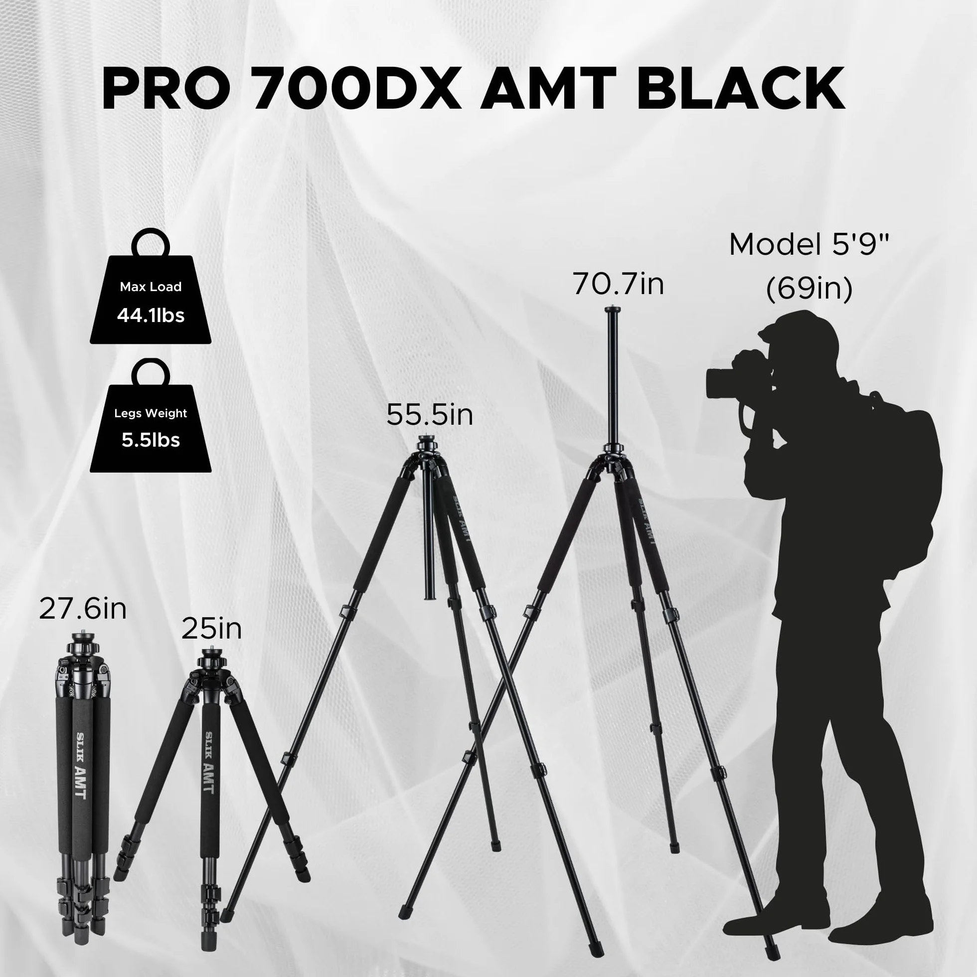 SLIK Nogi statywu Pro 700 DX - czarne