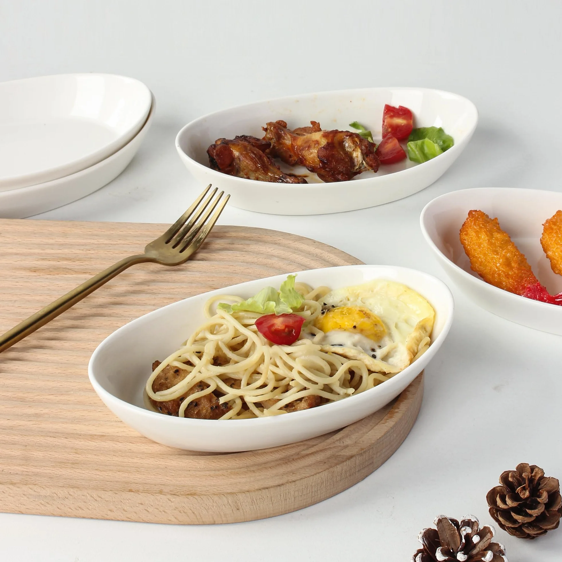 Lot de 6 Plats à Four en Céramique, 300ML MINI Plat a Gratin Individuel Four, Petits Plats de Cuisson pour Friteuse à Air, Plat à Welsh Individuel, llant au Four et au Micro-ondes