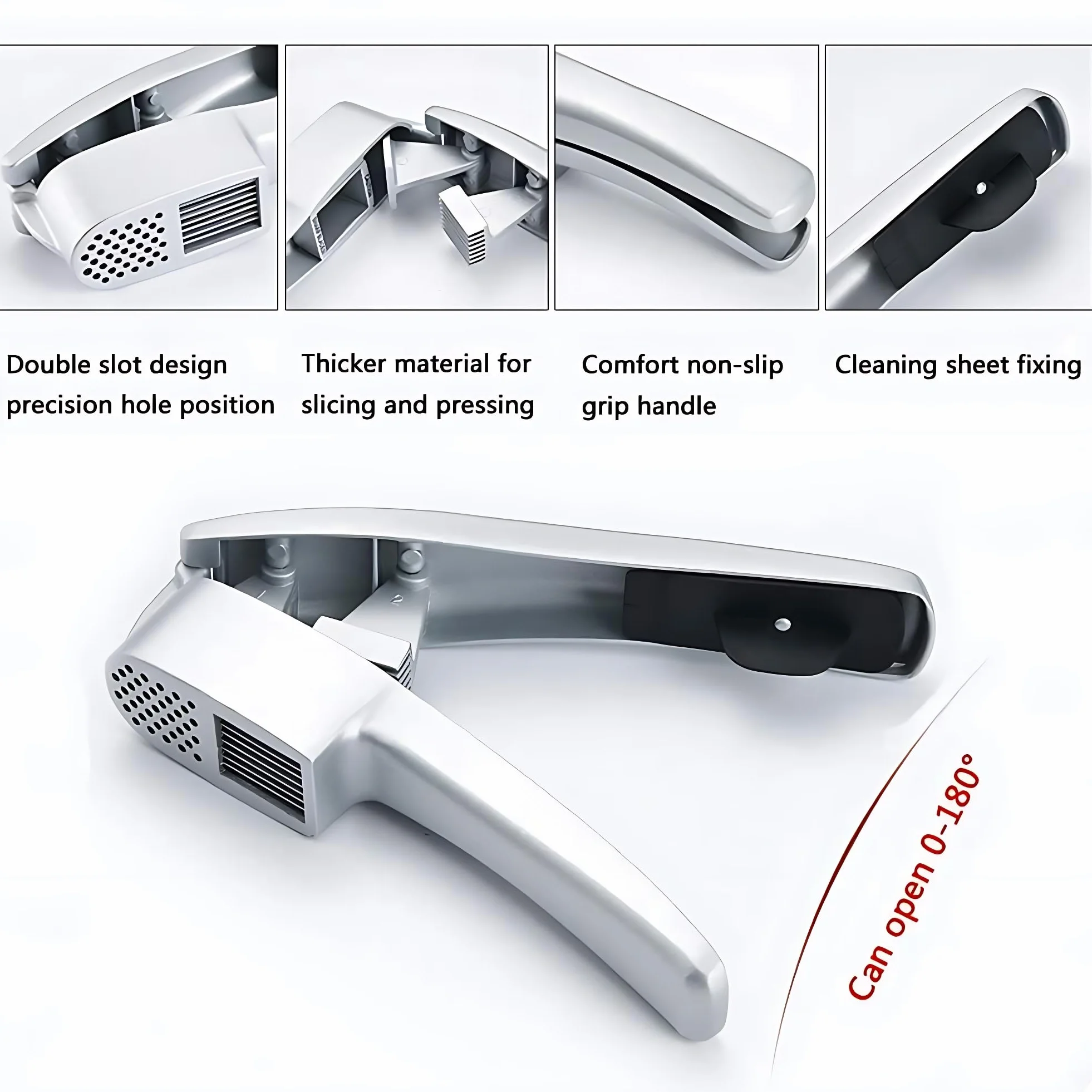 Presse Ail Manuel Professionnel Coupe Hachoir Garlic Press Poignée Epaisse Cuisine Accessoires