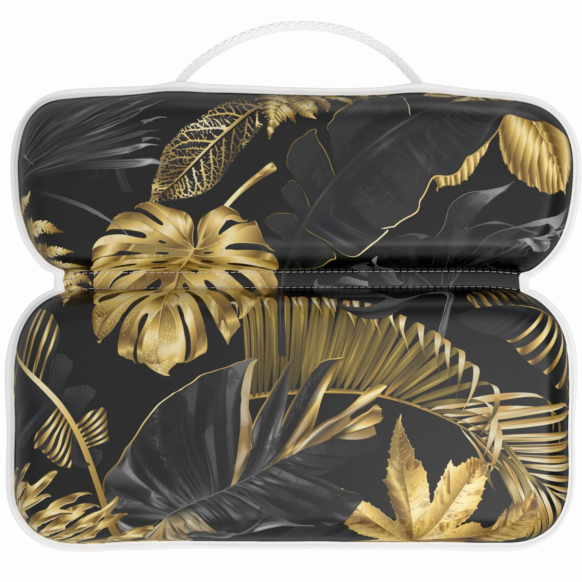 Sanilo Coussin de Bain, Nombreux Coussin pour Baignoire Confortables à Motifs, Coussins de Nuque Munis de Puissantes Ventouses, Lavables (Golden Leaves)