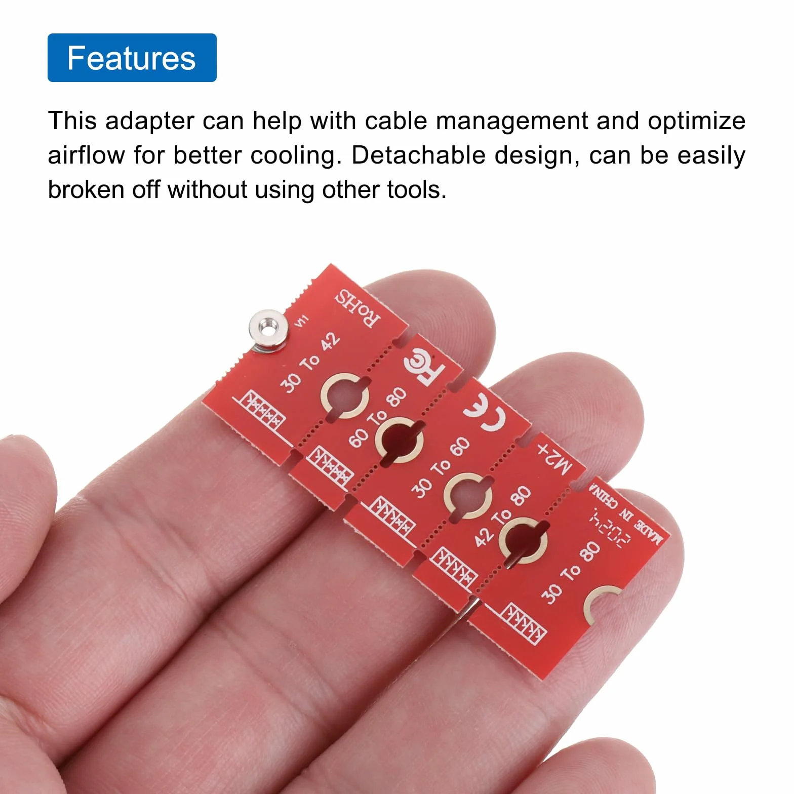 QUARKZMAN 2 szt. M2 M.2 NGFF/NVME długość przedłużacz adaptera 2230, 2242, 2260, 2280 wielofunkcyjny przedłużacz paska SSD płytka PCB do komputera PC obudowa komputera czerwonego