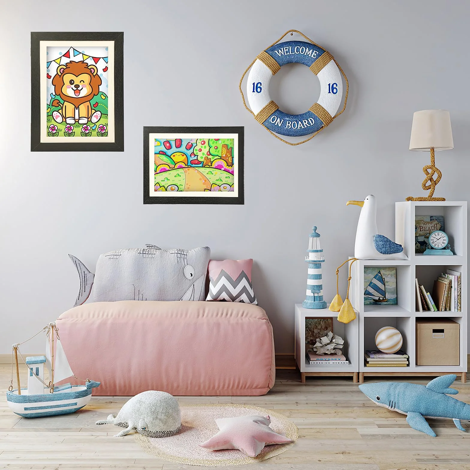 Cadre Photo pour Dessins d'Enfants A4, Ouverture Frontale, Fixation Murale, Noir
