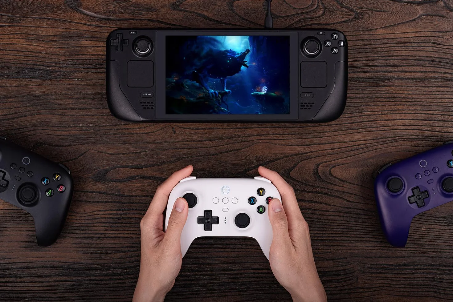 8Bitdo Ultimate 2.4G Wireless Controller with Hall Effect Joystick for PC, Android, Steam Deck, Apple (White)