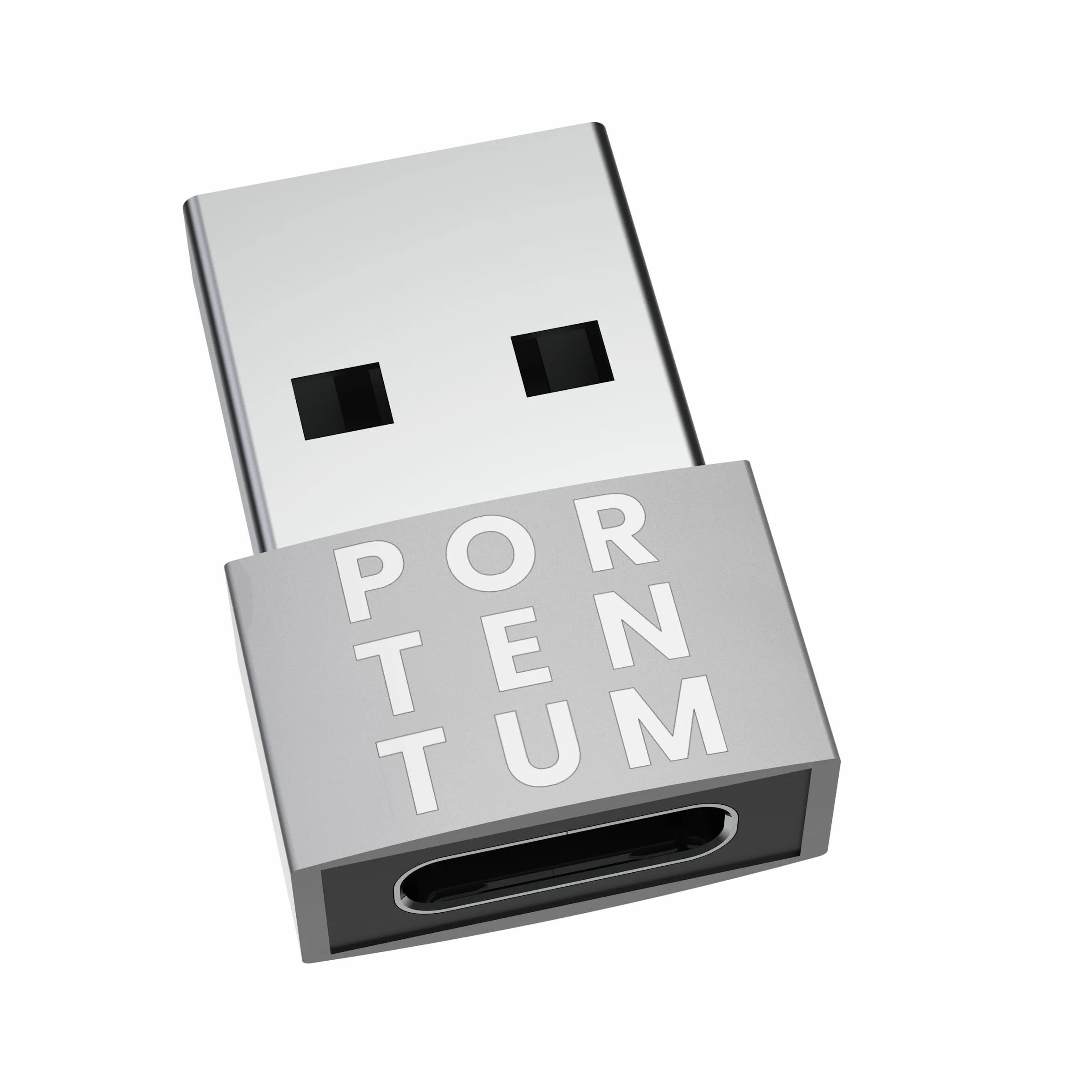 PORTENTUM Adaptateur USB C Femelle vers USB A Mâle 2.0 480 Mo Zinc