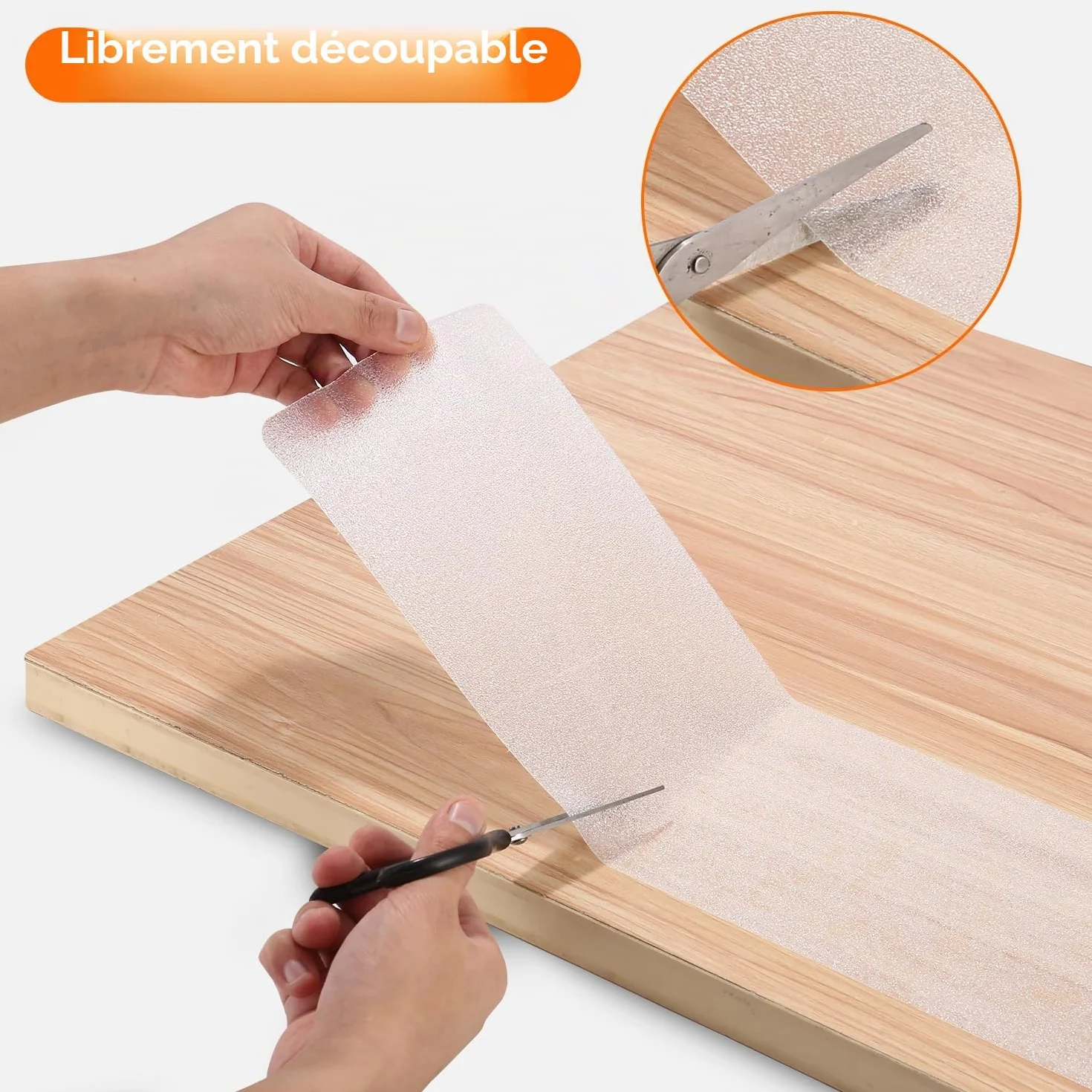 Tapis Antidérapant Transparent Azyvum Lot de 18 Bandes 15 x 60 cm Protection Escalier Bois