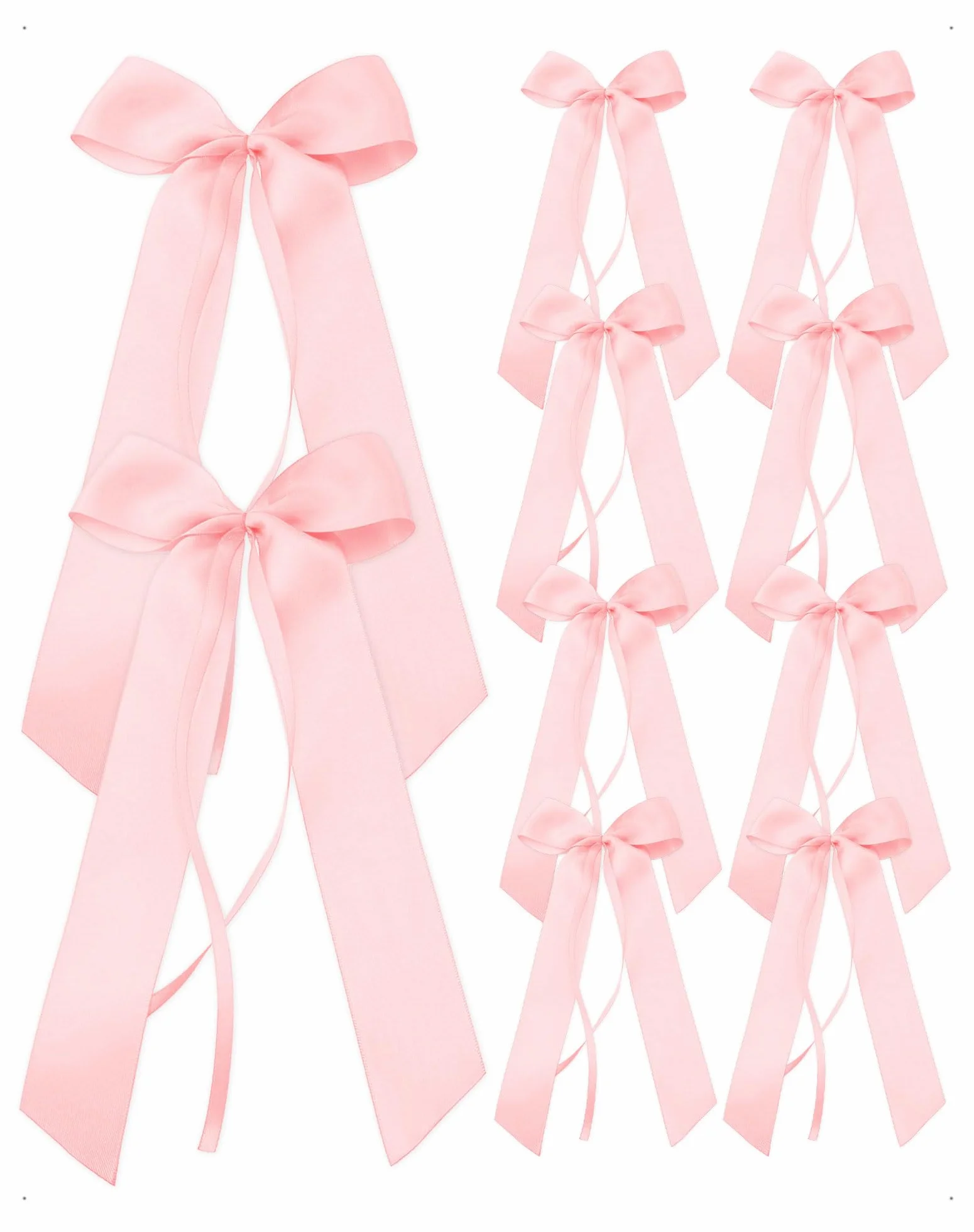 Noeud Satin Voiture Mariage 10 Pièces Décoration Cadeau Bricolage Sapin de Noël Rose