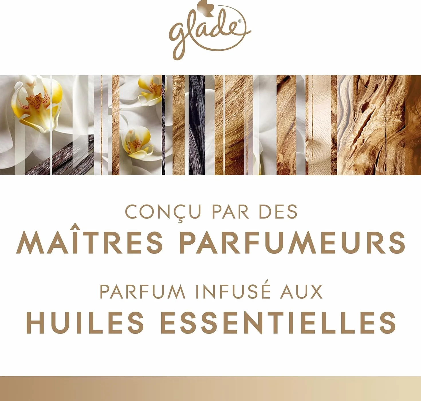 Glade Bougie Vegan Parfum Infusé Huiles Essentielles Romantic Vanilla Blossom 1 Bougie