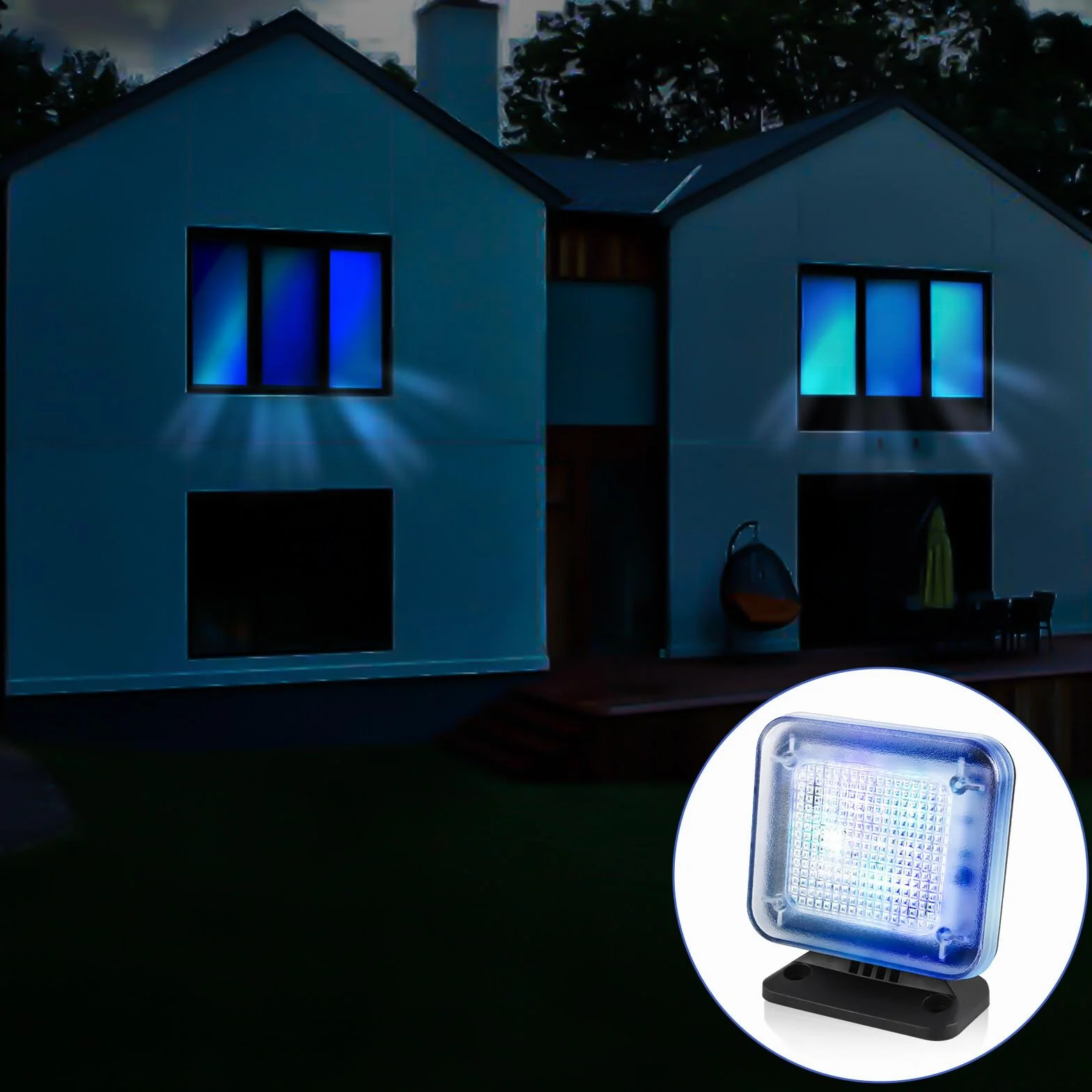 Symulator LED TV, Światła do Ochrony Przed Włamaniem - Atrapa Telewizyjna z Adapterem Sieciowym do Salonu