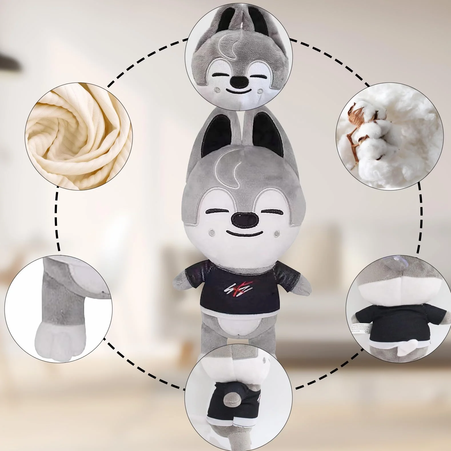 Skz- Peluche Douce 20 cm pour Fans Dessin animé Cadeau décoration