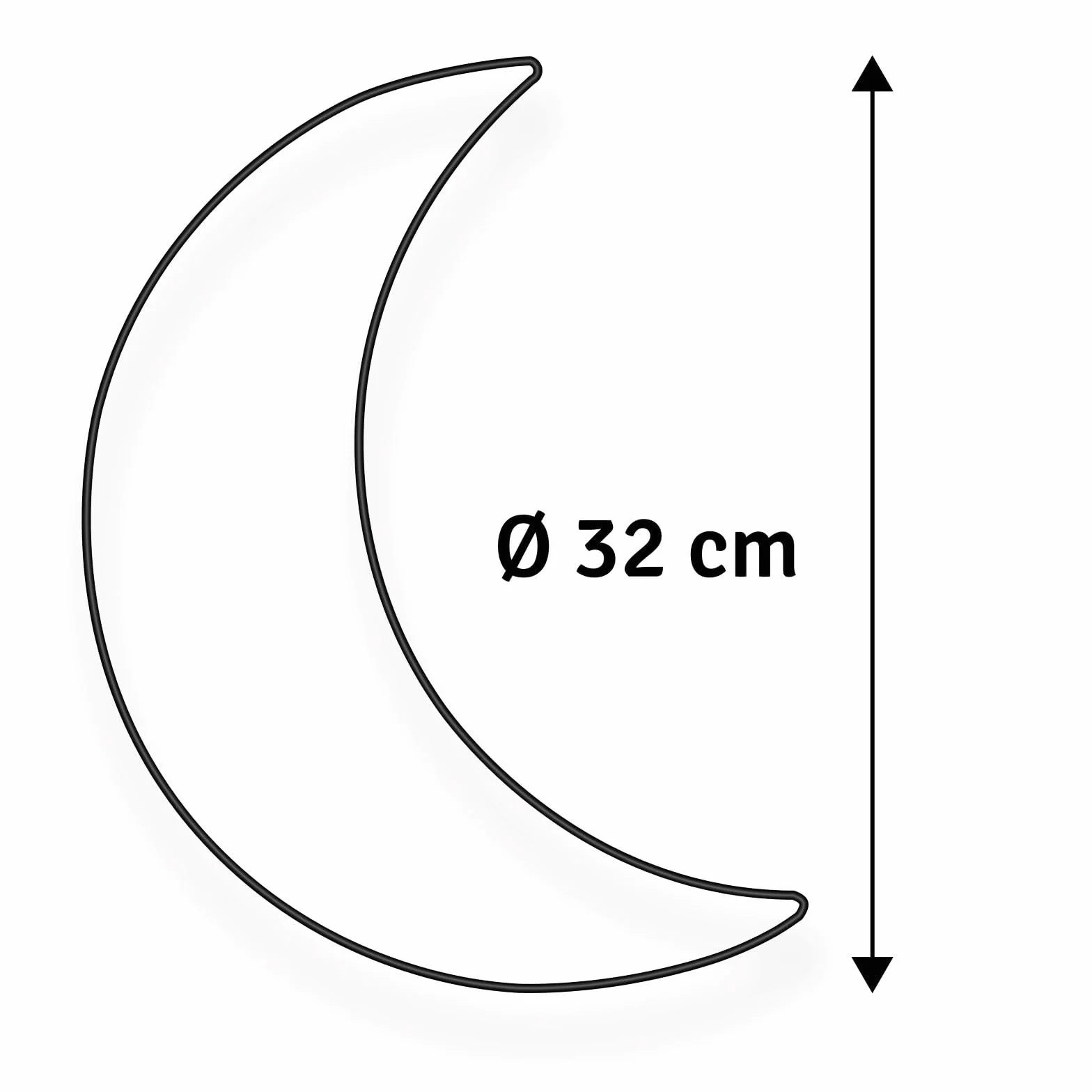 Vaessen Creative Lune en Métal Ø 32 cm x 3 mm Cerceau Argenté pour Attrape-Rêve Broderie Décoration Art Mural Macramé DIY