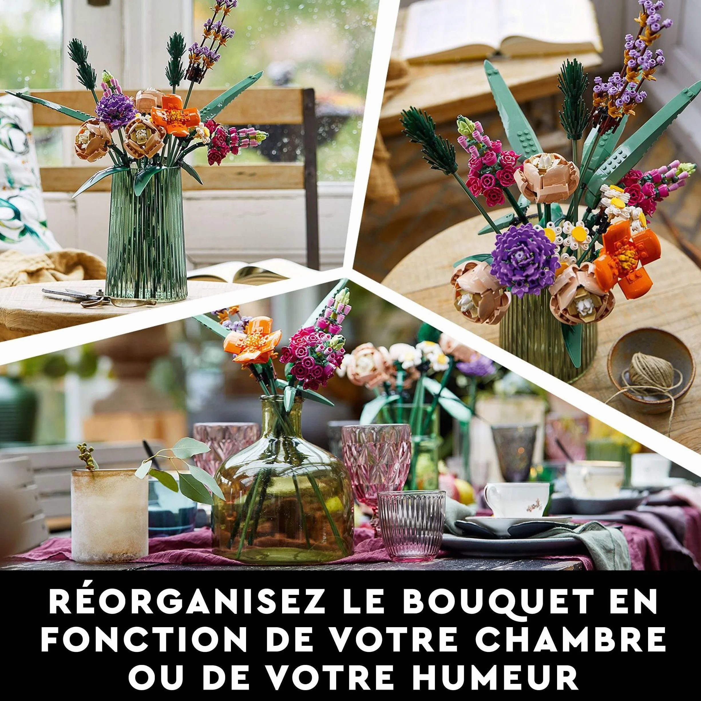 Lego Botanicals Bouquet de Fleurs 10280 Set de Construction, Décoration Intérieure, Cadeau pour Amateur de Plantes