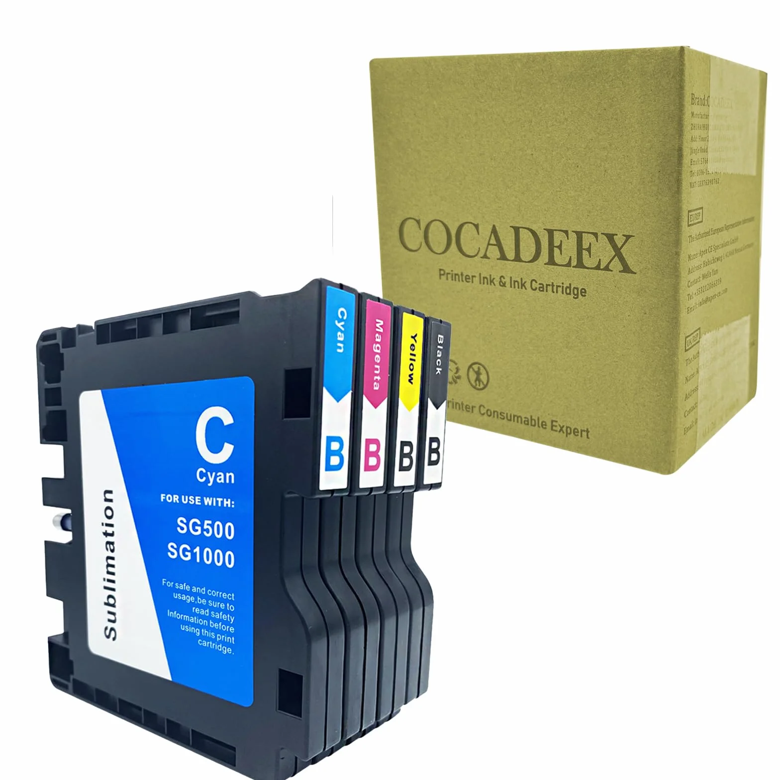 Cartouches d'encre compatibles pour imprimante Sawgrass Virtuoso SG500 SG1000