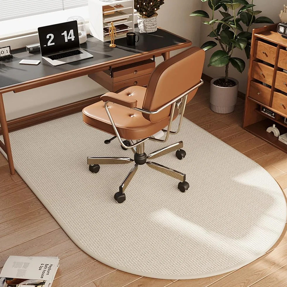 Odot Tapis Chaise de Bureau, Tapis Chaise Gaming Antidérapant, Protège Sol sous Protection Sol Gamer Bureau Gaming pour Chaises Roulantes (Beige,80 * 120CM)